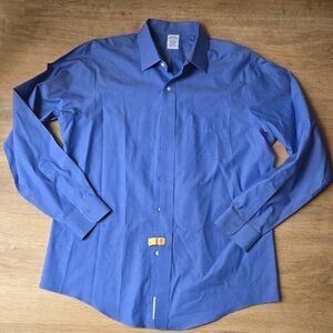 Brooks Brothers Classic Blue Dress Shirt Sz 17 - 36